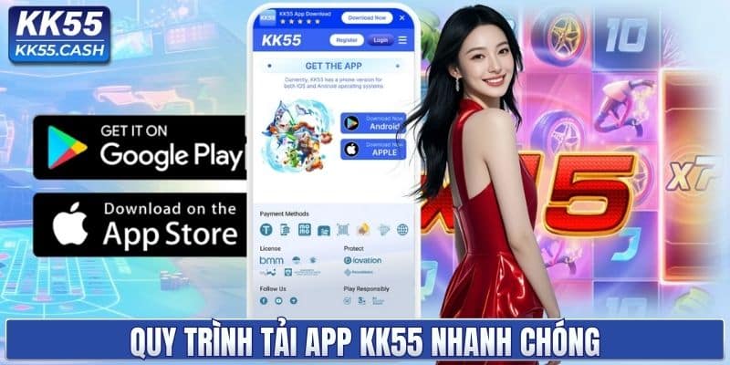 Quy trình tải app KK55 chỉ vài phút
